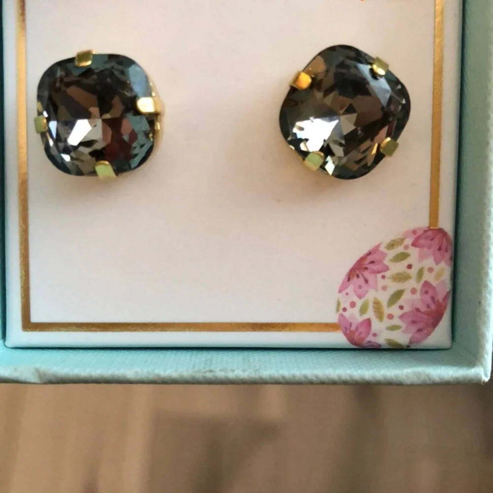 Black Diamond Crystal Earrings